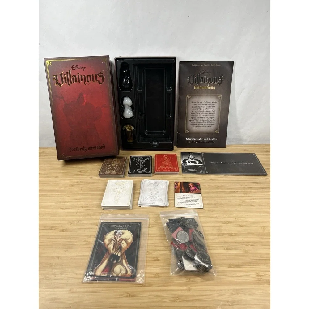 Disney‎ Villainous Replacement Parts Pete Board Cards Tokens Perfectly Wretched